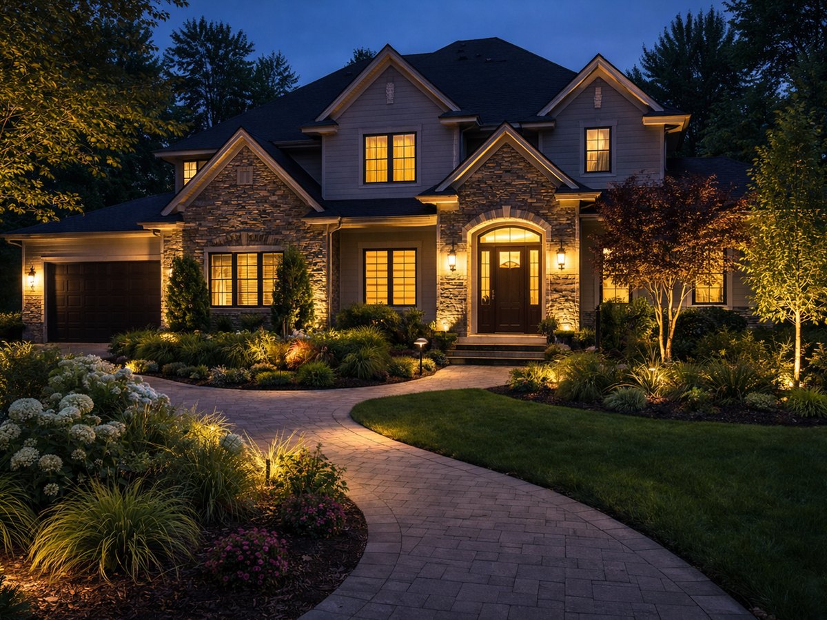 Commercial & HOA Lighting — example of the finished effect