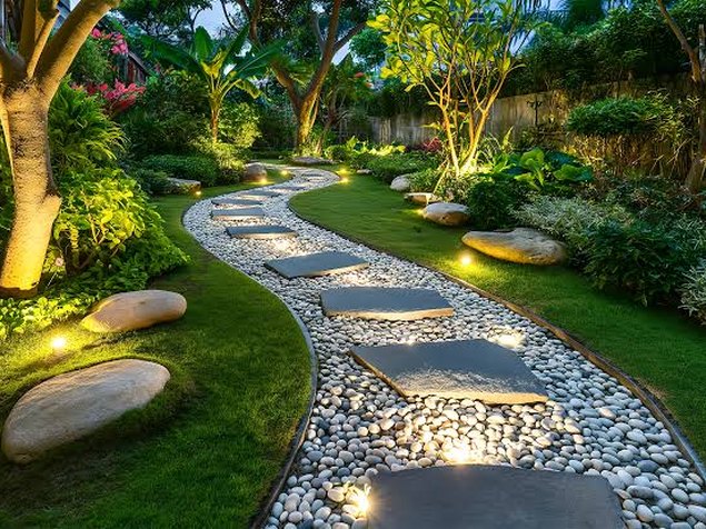 Path & Walkway Lighting — example of the finished effect